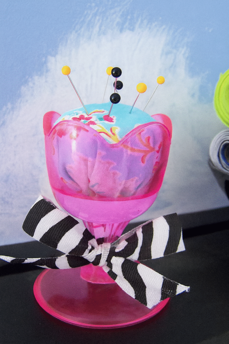 Upcycle A Votive Into A Pin Cushion